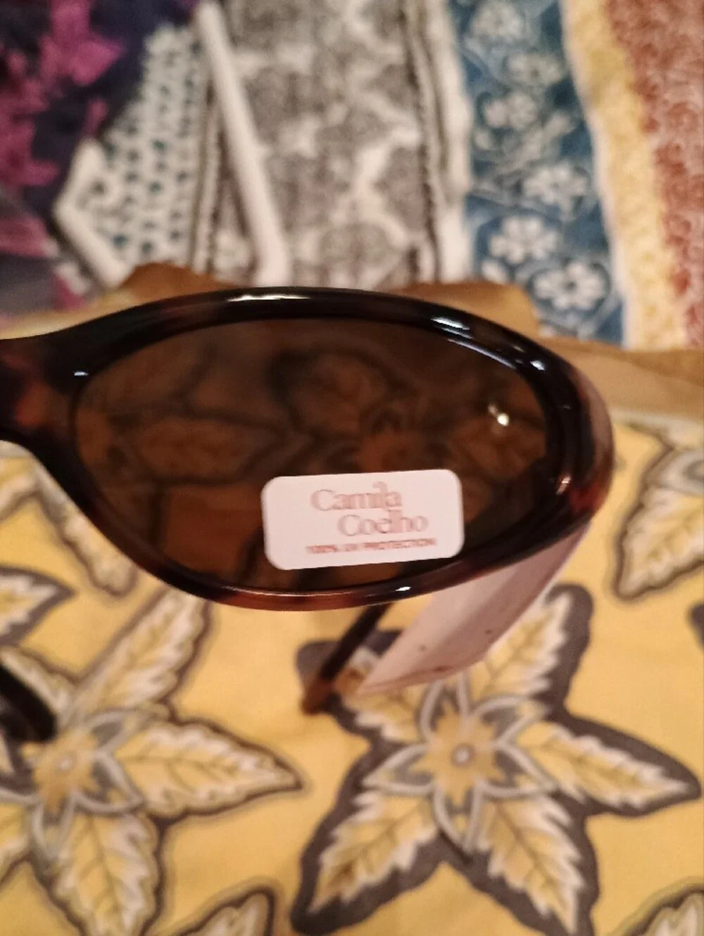 NWT Camila Coelho Tortoise Shell Oval Slim Silhouette Sunglasses